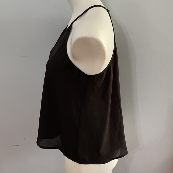 Black halter blouse with keyhole back - Picture 3 of 7
